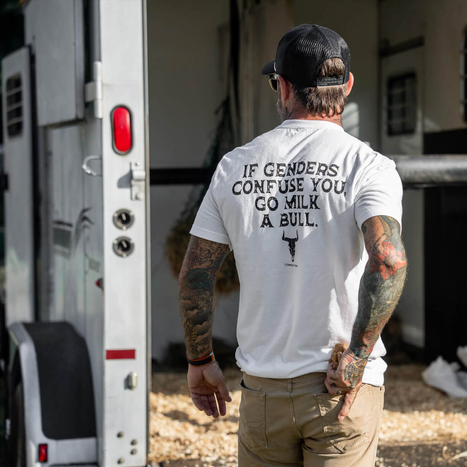 If Genders Confuse You, Go Milk a Bull Men's T-Shirt - Combat Iron Apparel Co.
