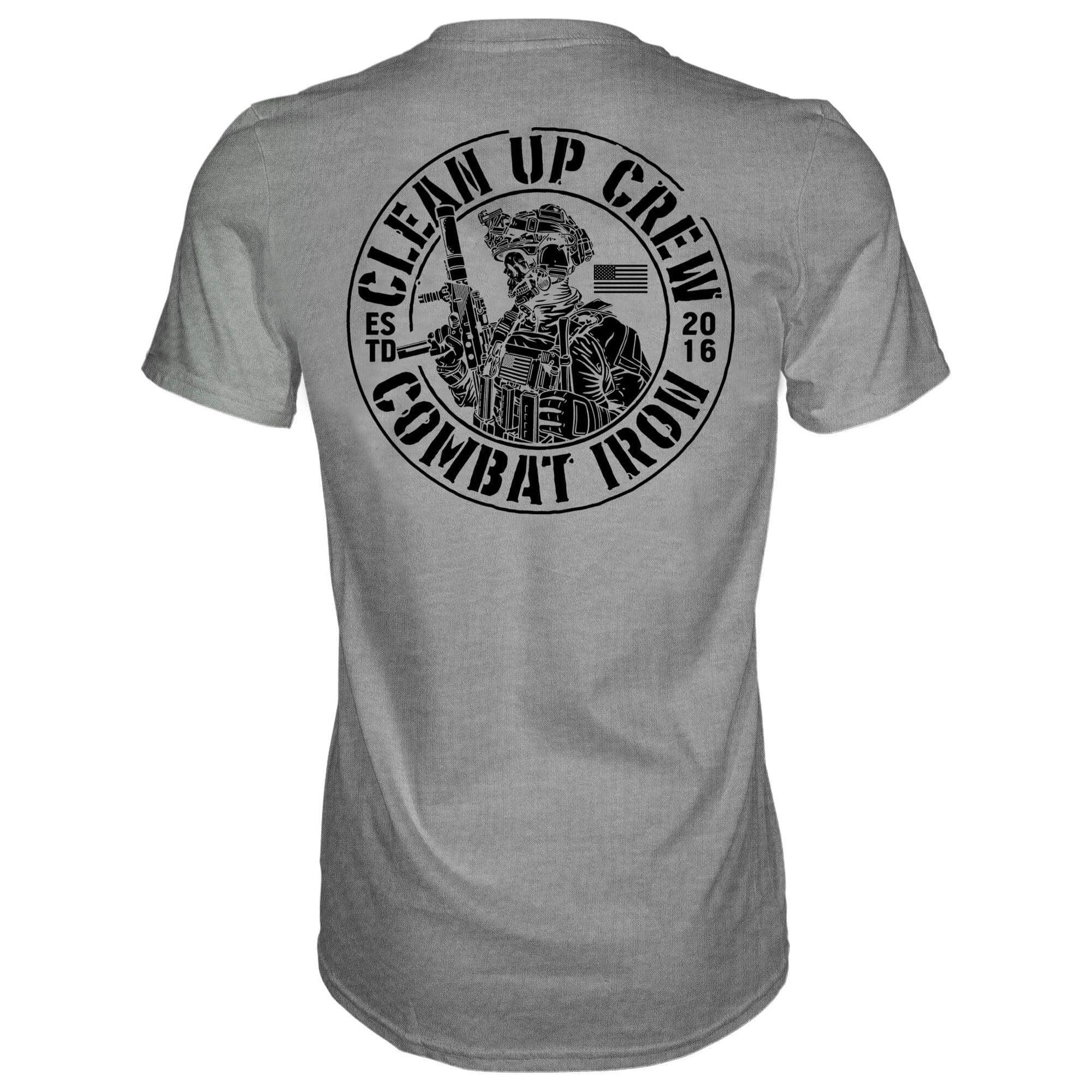 Clean up Crew Operator Skull Men's T-Shirt - Combat Iron Apparel Co.