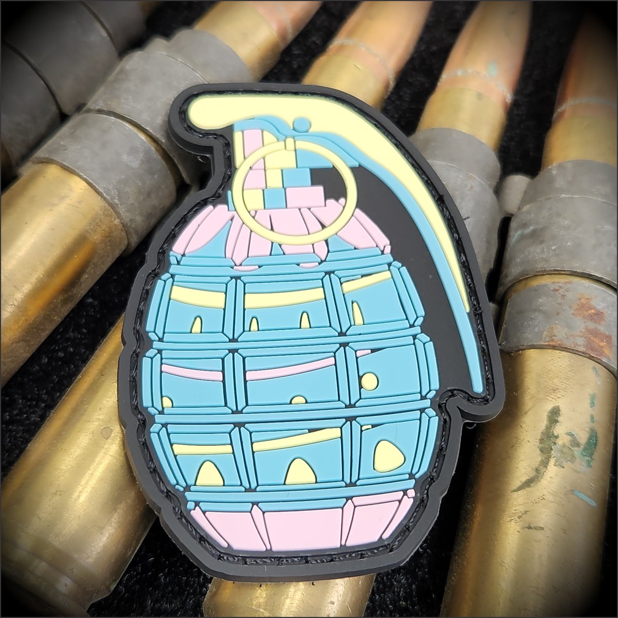 Sweet but Savage - Easter Egg Colored Grenade - 3" PVC Patch - Bad Bunny Collection