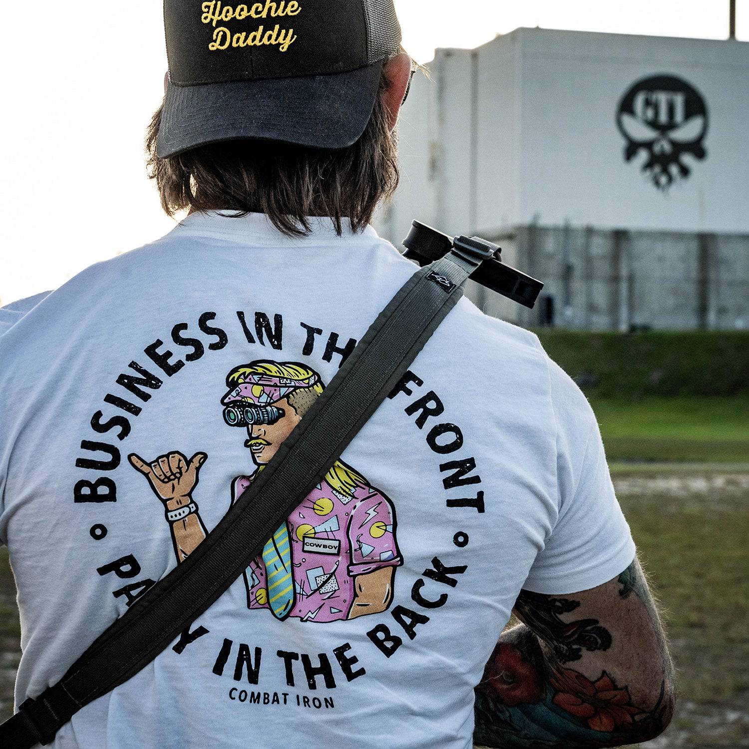 Business In The Front. Party In The Back. Party Men's T-Shirt - Combat Iron Apparel Co.