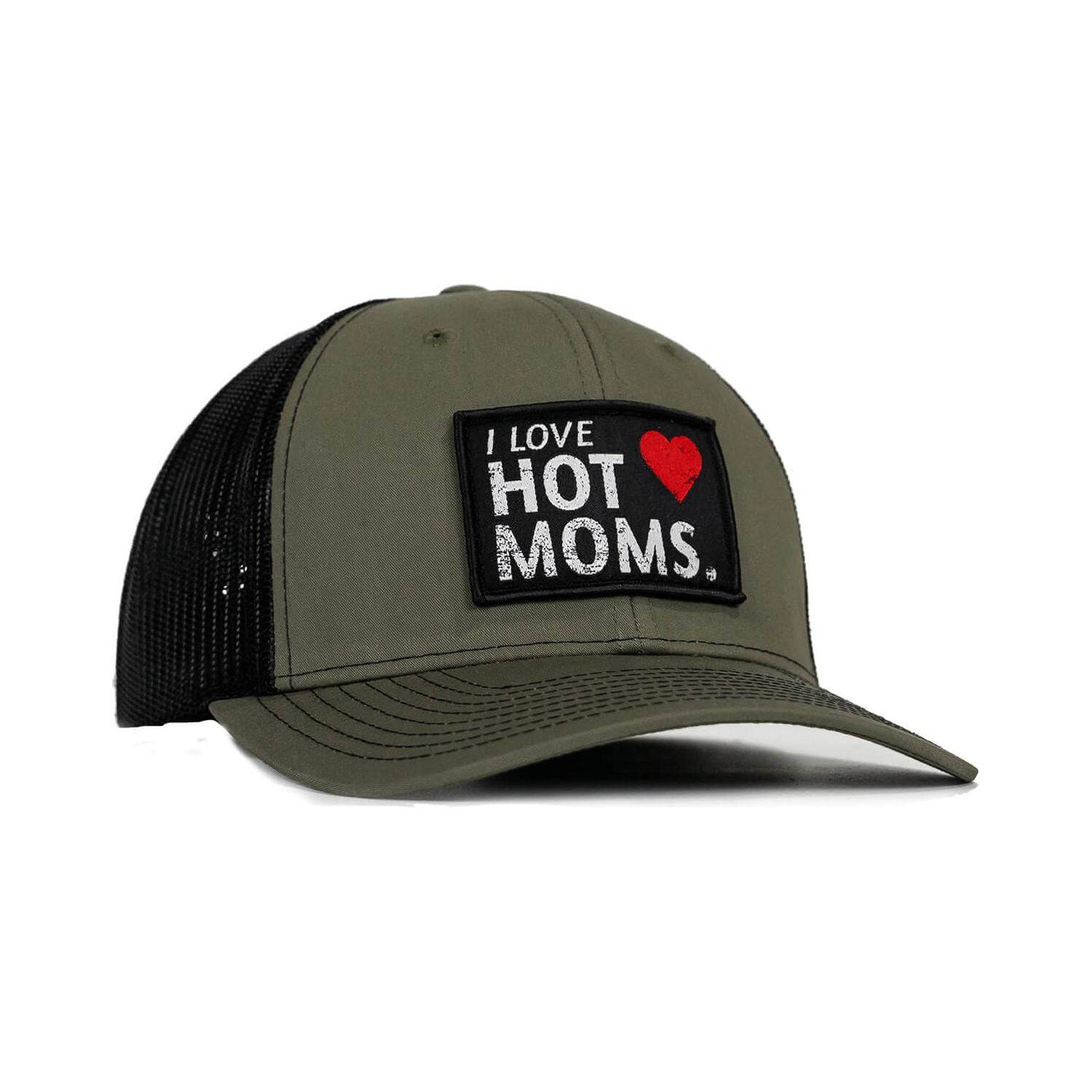 I Love Hot Mom's Patch Snapback Hat - Combat Iron Apparel Co.
