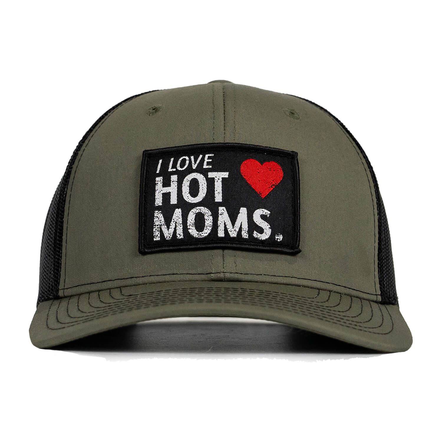 I Love Hot Mom's Patch Snapback Hat - Combat Iron Apparel Co.