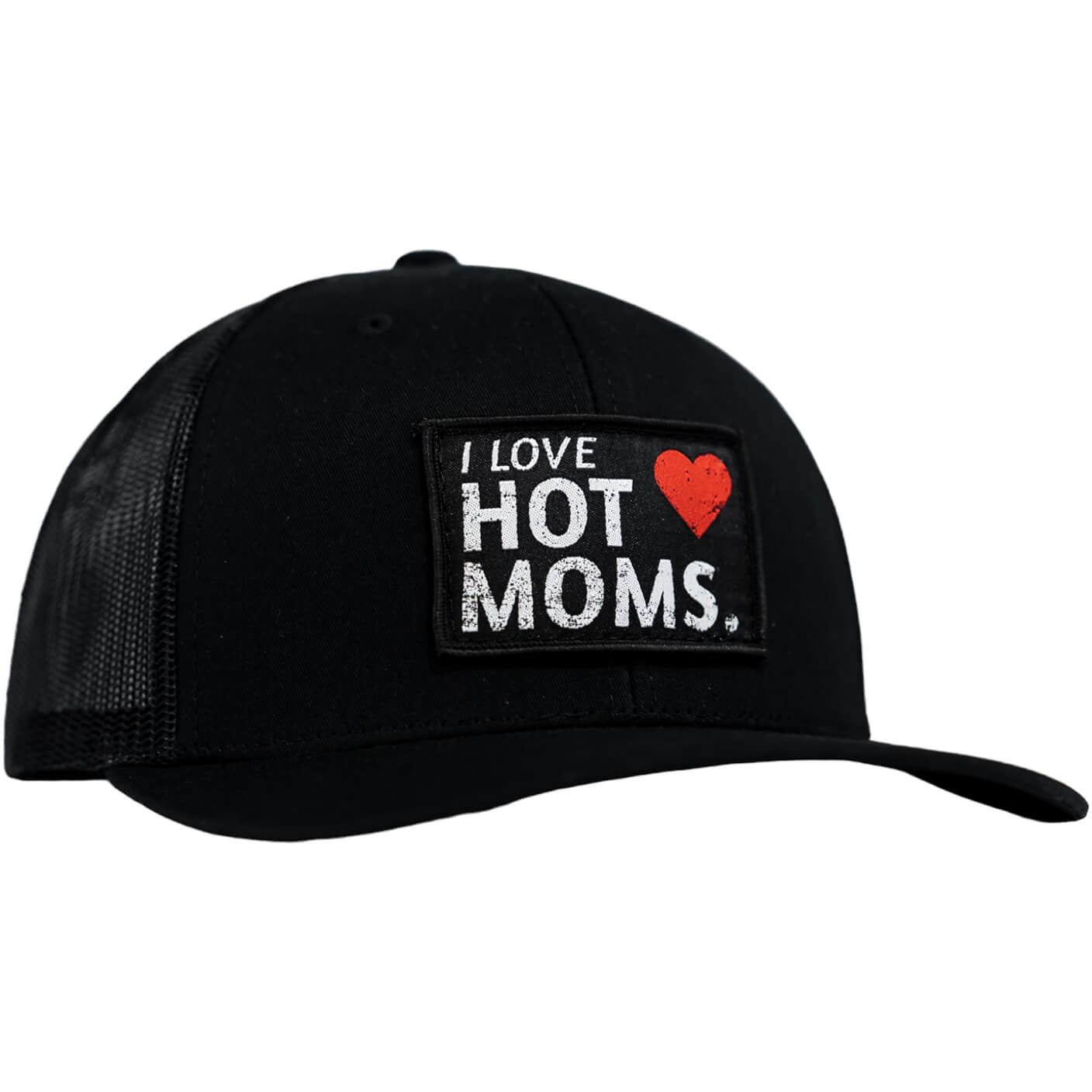 I Love Hot Mom's Patch Snapback Hat - Combat Iron Apparel Co.