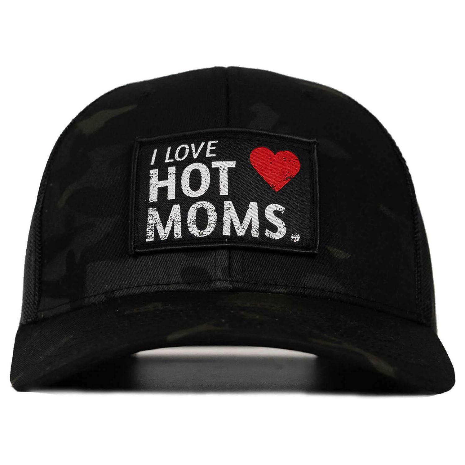 I Love Hot Mom's Patch Snapback Hat - Combat Iron Apparel Co.