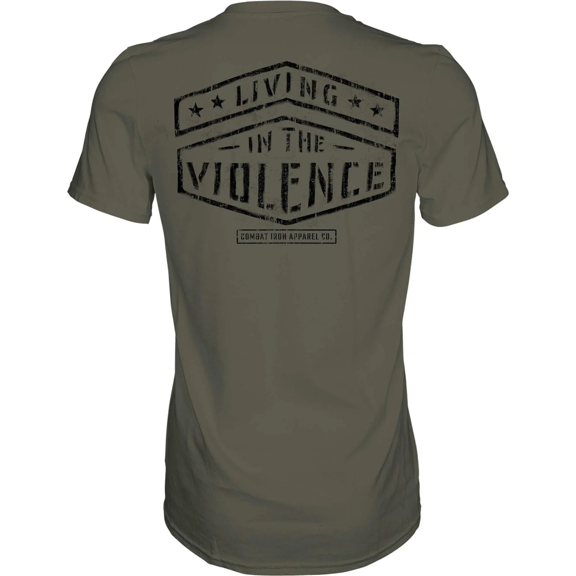 LIVING IN THE VIOLENCE MEN’S T-SHIRT - Combat Iron Apparel Co.