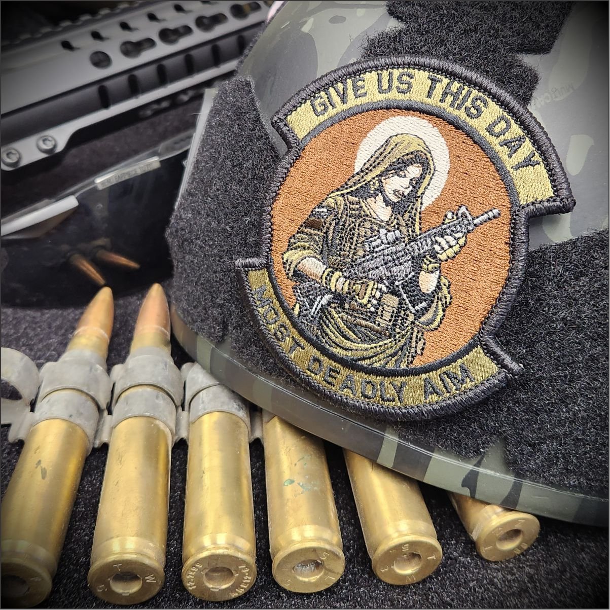 May 2024 POTM - 'Mother Mary' - OCP Tactical Angel "Give Us This Day - Most Deadly Aim" 4" Patch