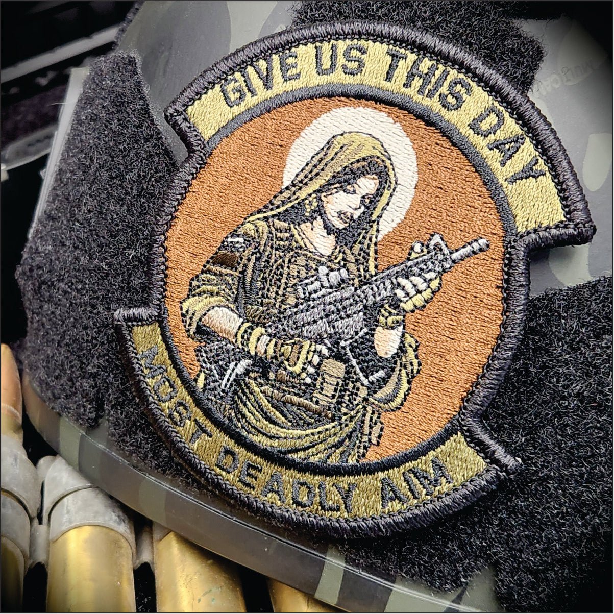 May 2024 POTM - 'Mother Mary' - OCP Tactical Angel "Give Us This Day - Most Deadly Aim" 4" Patch