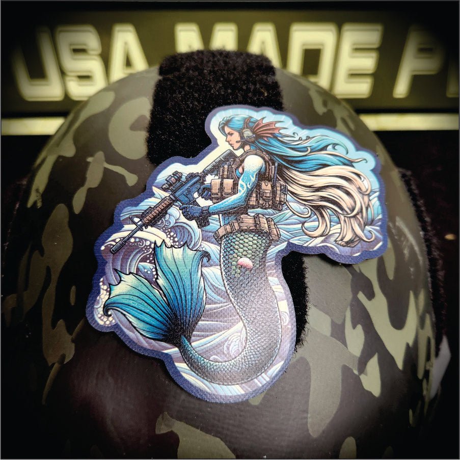 Ocean Warrior: The Tactical Mermaid - 4" Printed Vinyl Patch