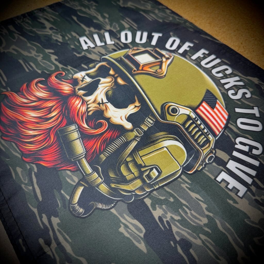 All Out Of Fucks To Give - 12"x17.5" - Mini Wall Banner