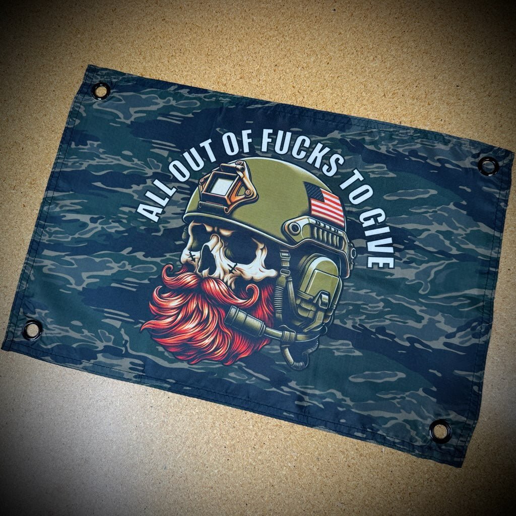 All Out Of Fucks To Give - 12"x17.5" - Mini Wall Banner