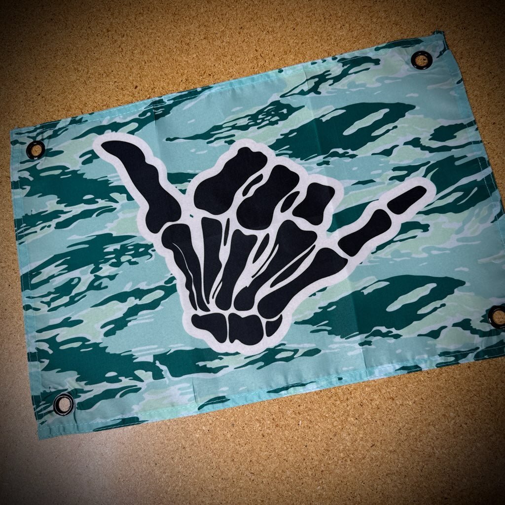 Hang Ten - 12"x17.5" - Mini Wall Banner - Mint Tiger Strip
