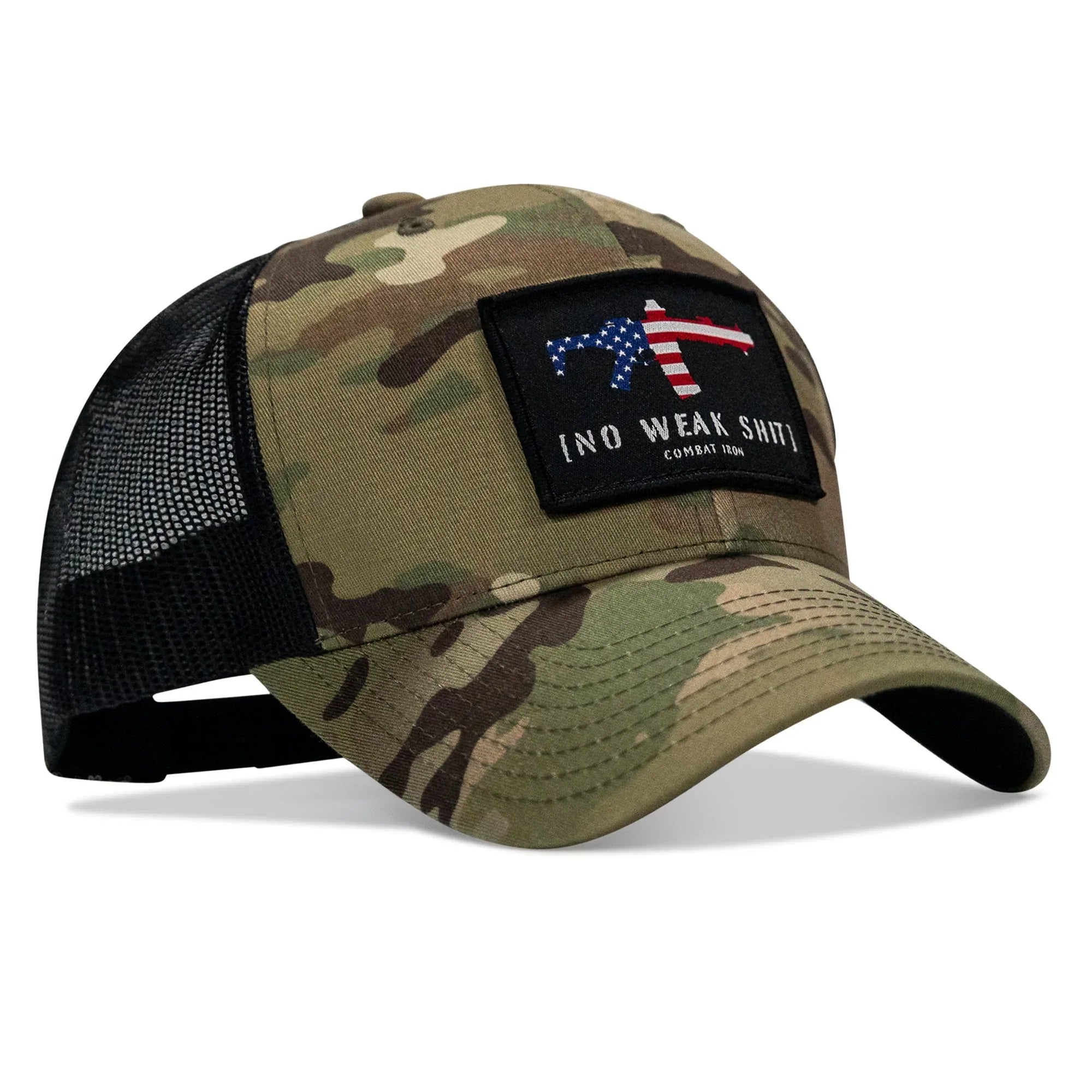 No Weak Shit Patch Snapback Hat - Combat Iron Apparel Co.