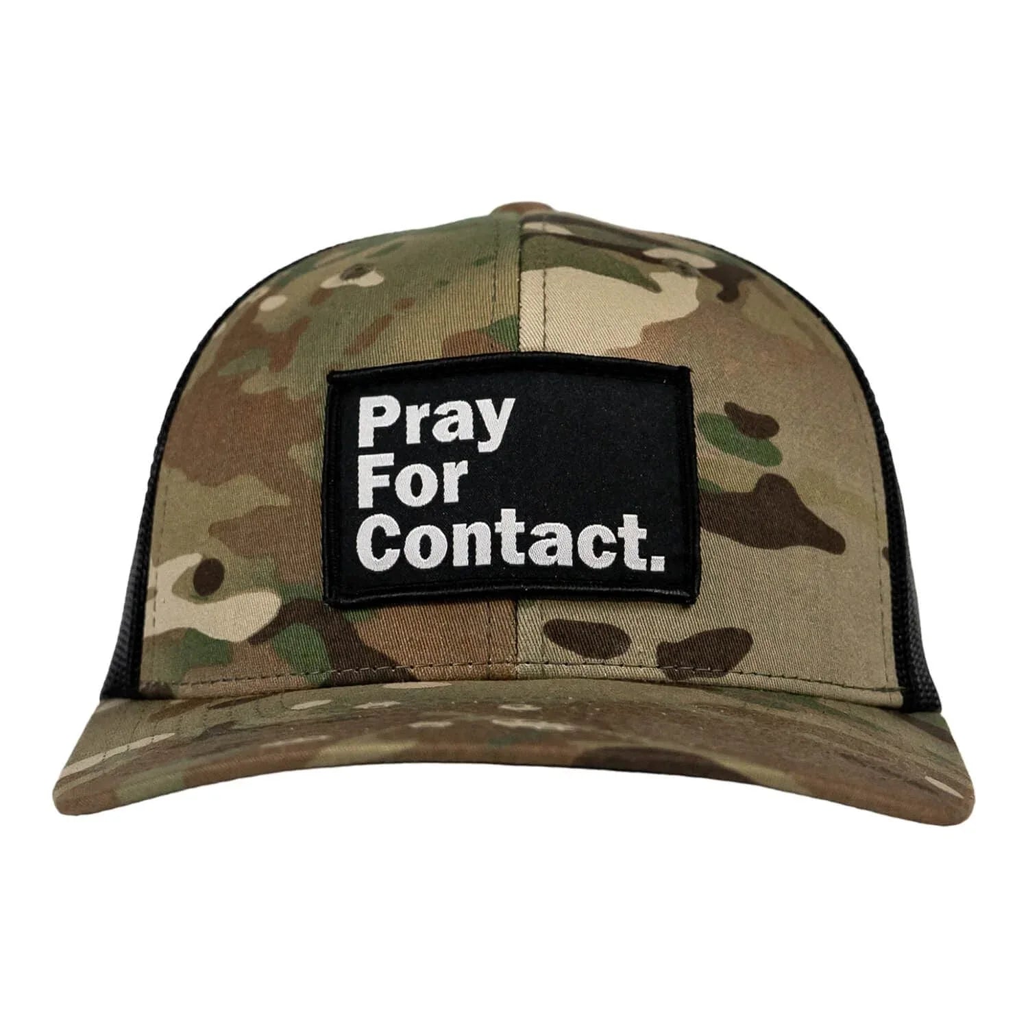 PRAY FOR CONTACT Patch Snapback HAT - Combat Iron Apparel Co.