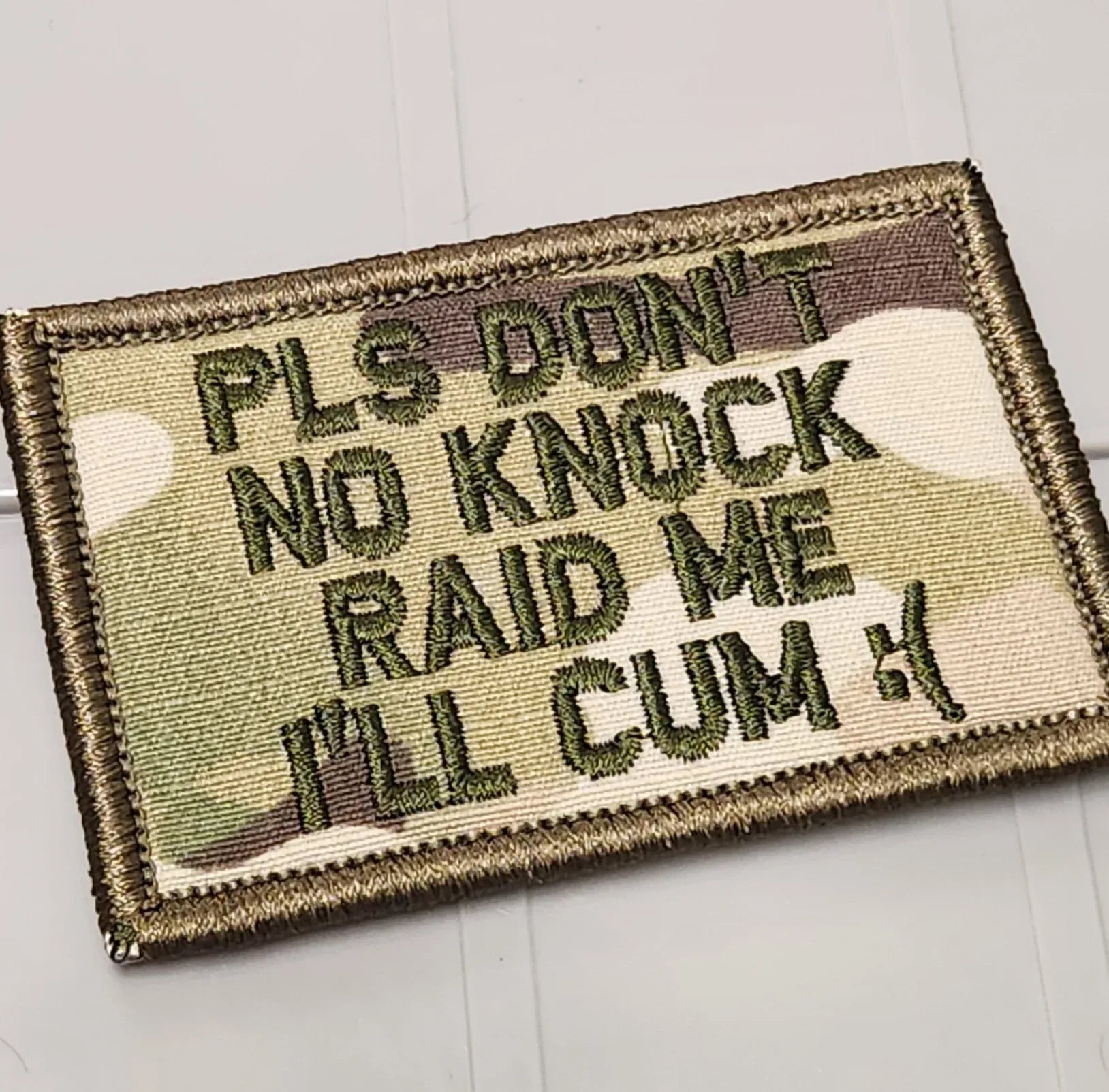 ASOS - Pls Don't No Knock Raid Me.. I'll Cum :( - 2x3 Patch - Multicam