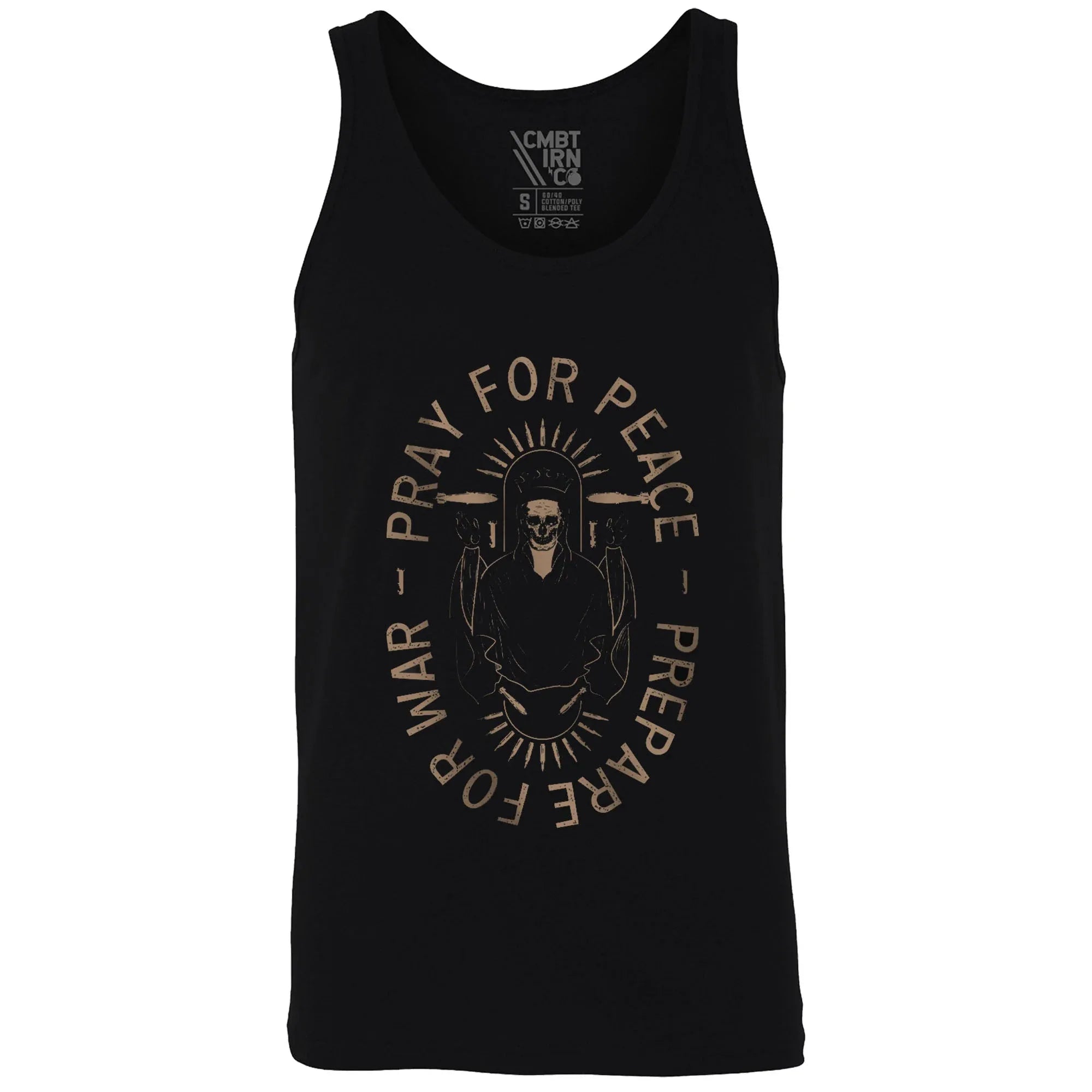 Pray For Peace. Prepare For War. Men's Tank - Combat Iron Apparel Co.