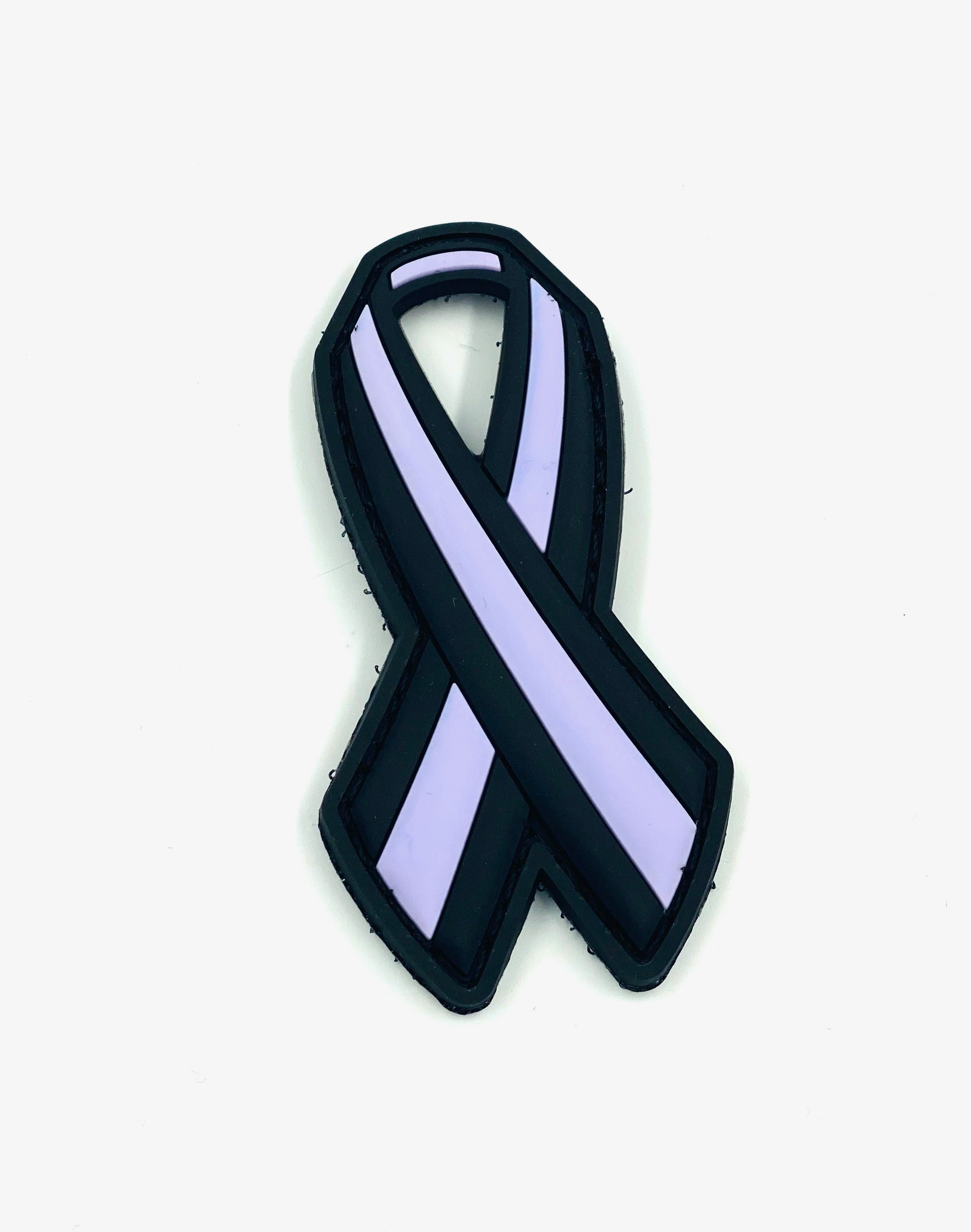 Cancer Ribbon - 3 inch PVC Patch - Purple