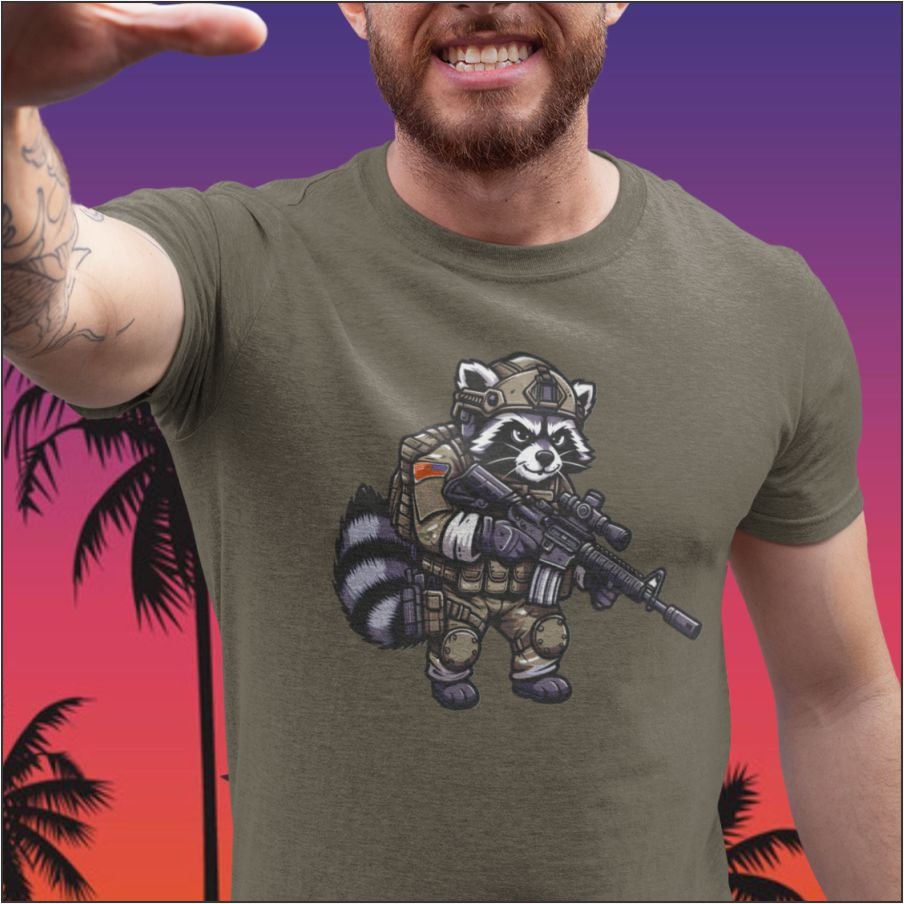 Tactical Panda Street Cat - Trash Panda - Tactical Raccoon - Unisex - t-shirt