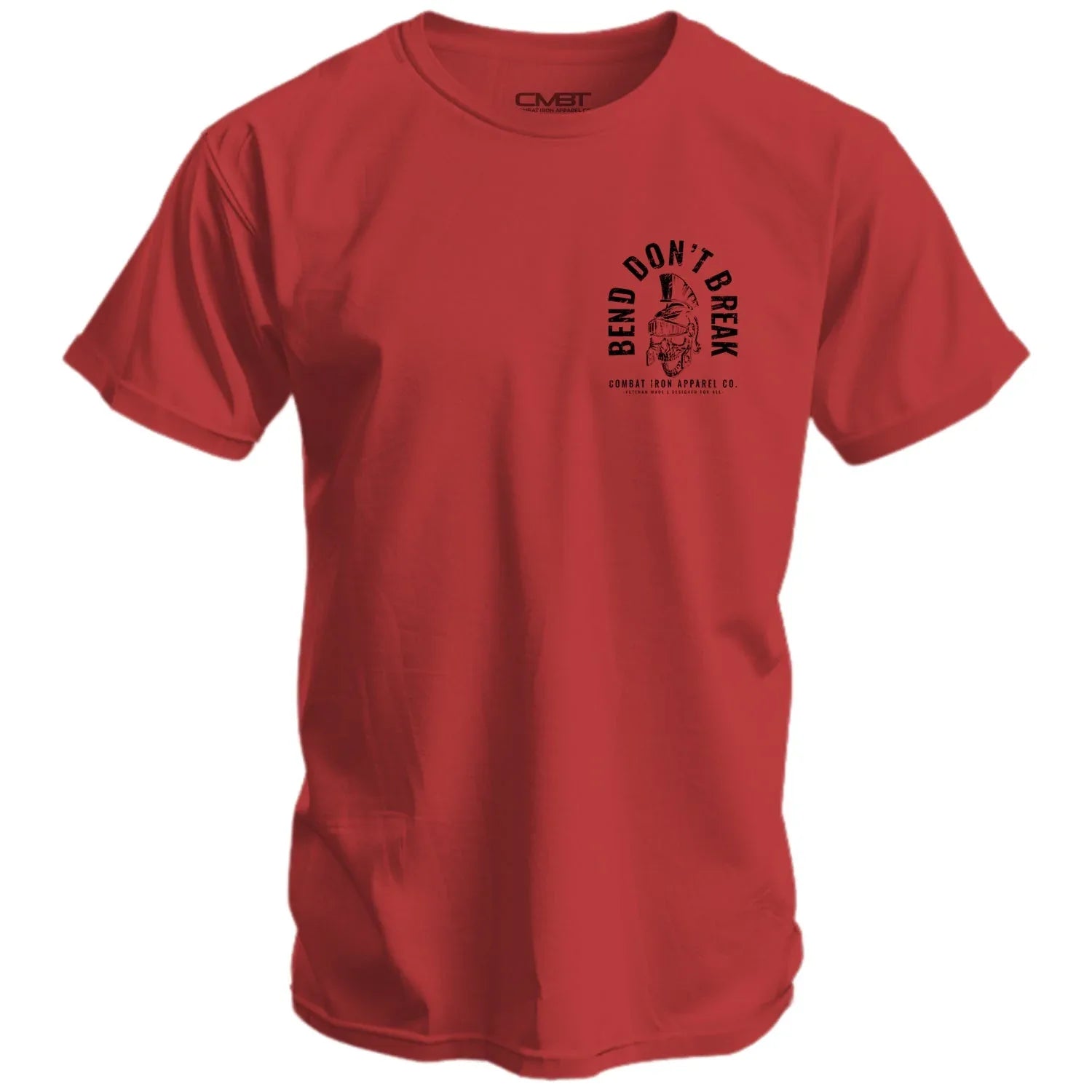Bend Don't Break Barbell Skull Men's T-Shirt - Combat Iron Apparel Co.