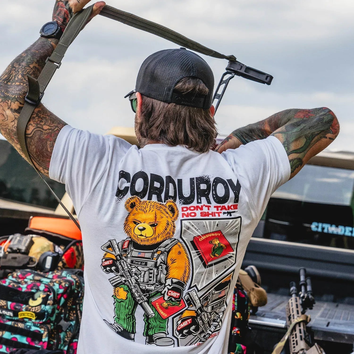 Corduroy The Bear - Don't Take No Sh*t Men's T-shirt - Combat Iron Apparel Co.
