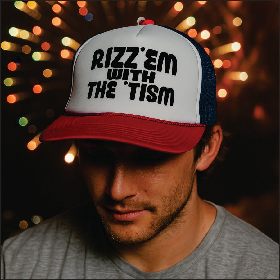 Rizz'Em With The 'Tism - Adjustable foam trucker hat