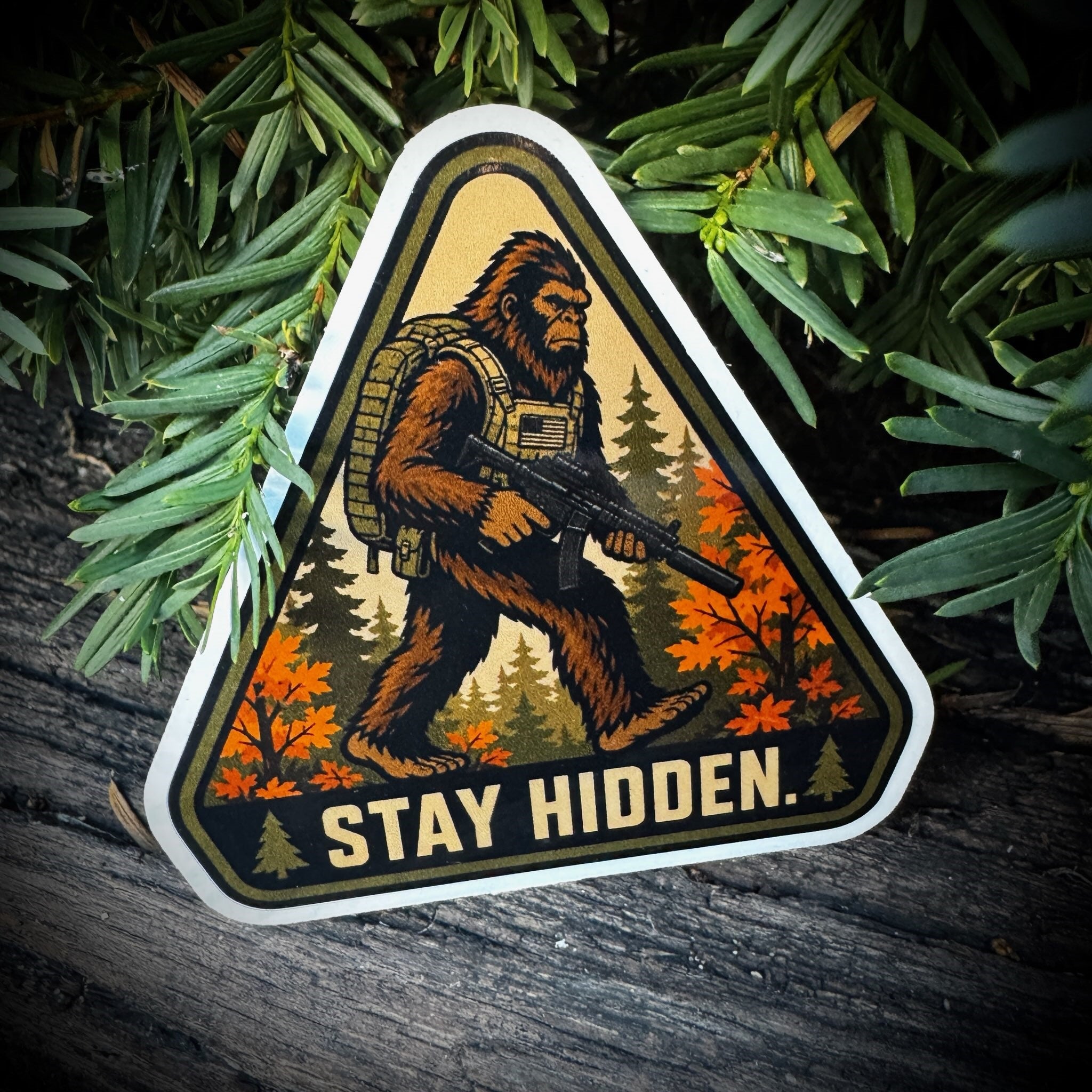 September 2026 POTM - Bigfoot - Stay Hidden - 3.5" - Sticker