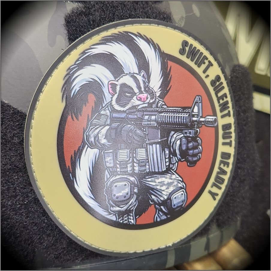 "Street Cat Collection" Patch 4 - "Swift, Silent But Deadly" - Tactical Skunk - 4" PVC/Sublimated Patch