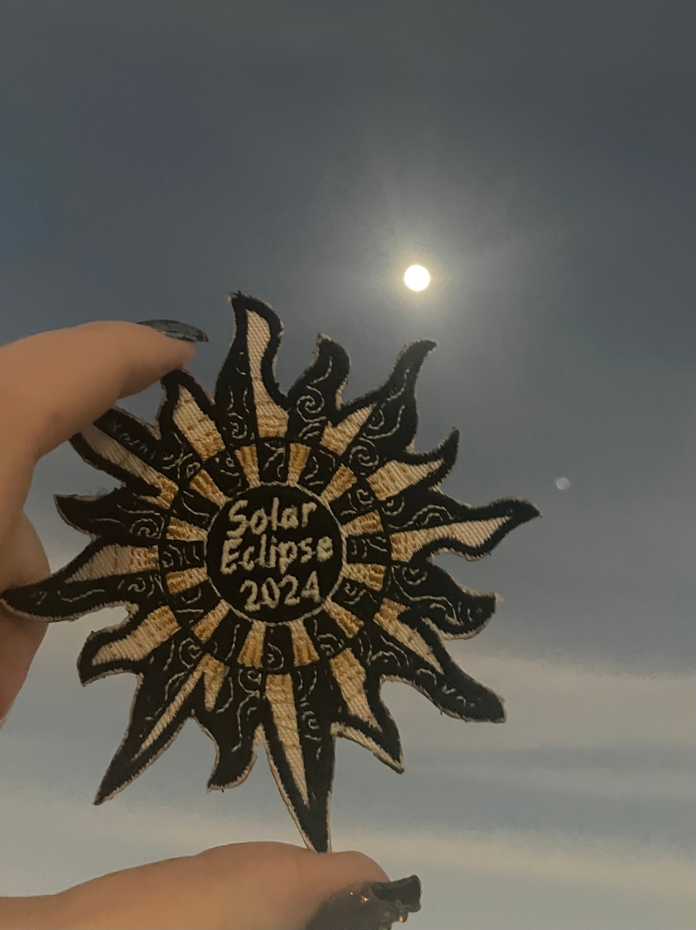 Solar Eclipse 2024 -  4" Embroidered Patch - Limited Time Only