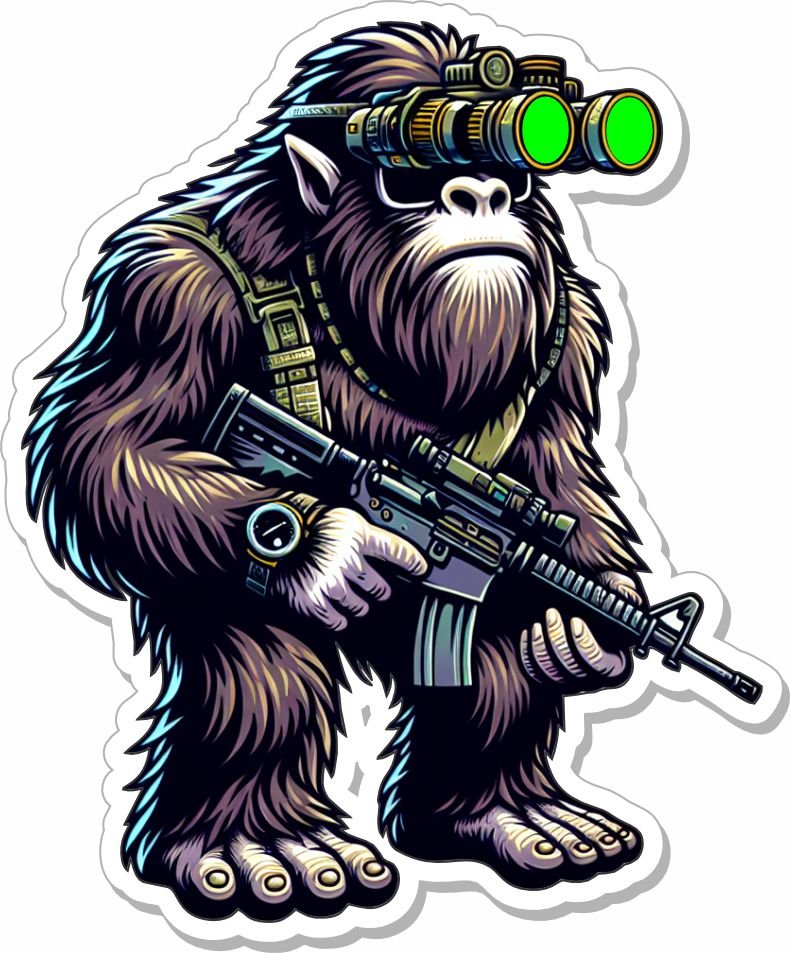 STICKER - Tactical Nod Squatch -  3"