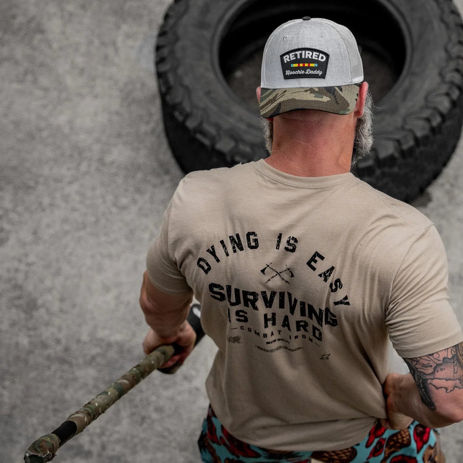 Dying is Easy. Surviving Is Hard Men's T-Shirt - Combat Iron Apparel Co.