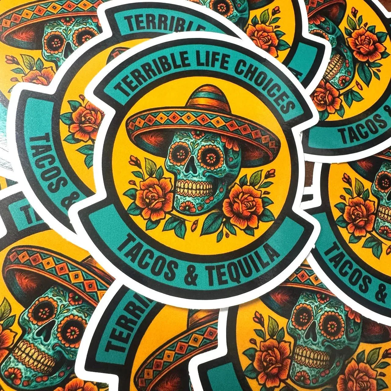 STICKER - Terrible Life Choices - Tacos & Tequila - 3.5" Sticker