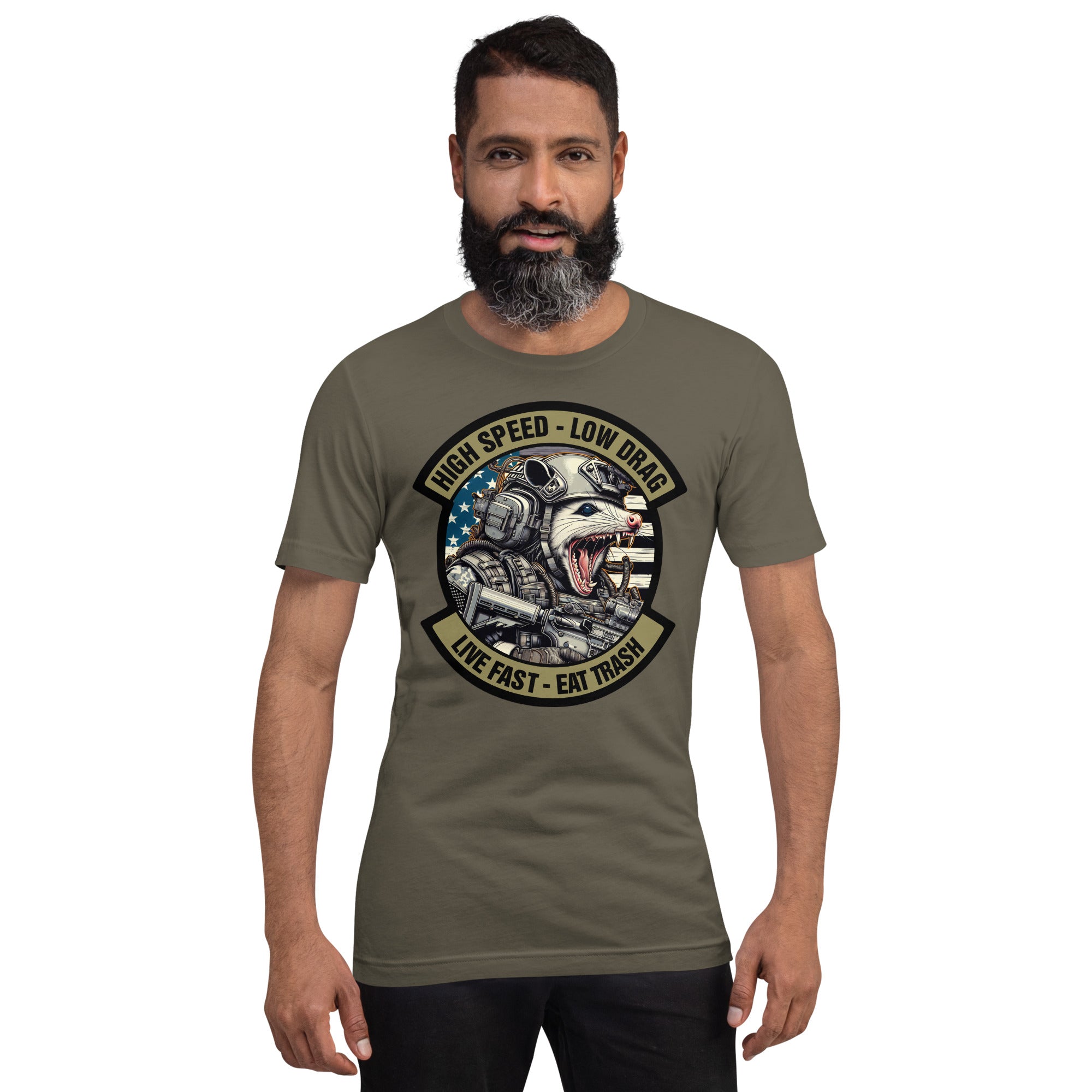 Tactical Possum Street Cat - High Speed - Low Drag - Live Fast - Eat Trash - Unisex - t-shirt