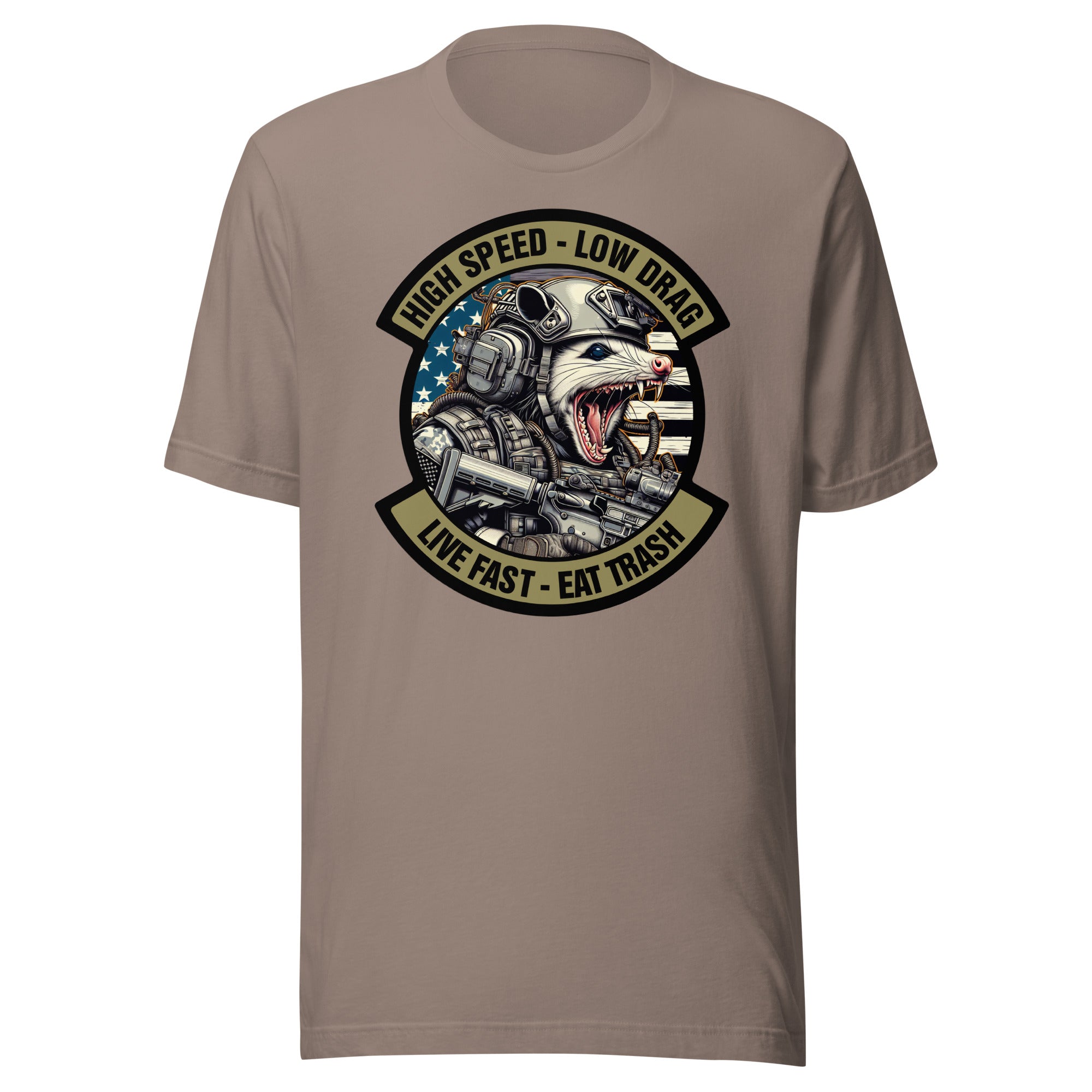 Tactical Possum Street Cat - High Speed - Low Drag - Live Fast - Eat Trash - Unisex - t-shirt