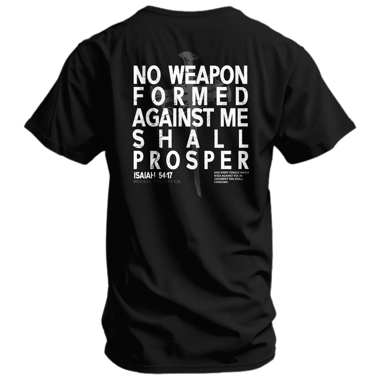Isiah 54:17 Men's T-Shirt - Combat Iron Apparel Co.