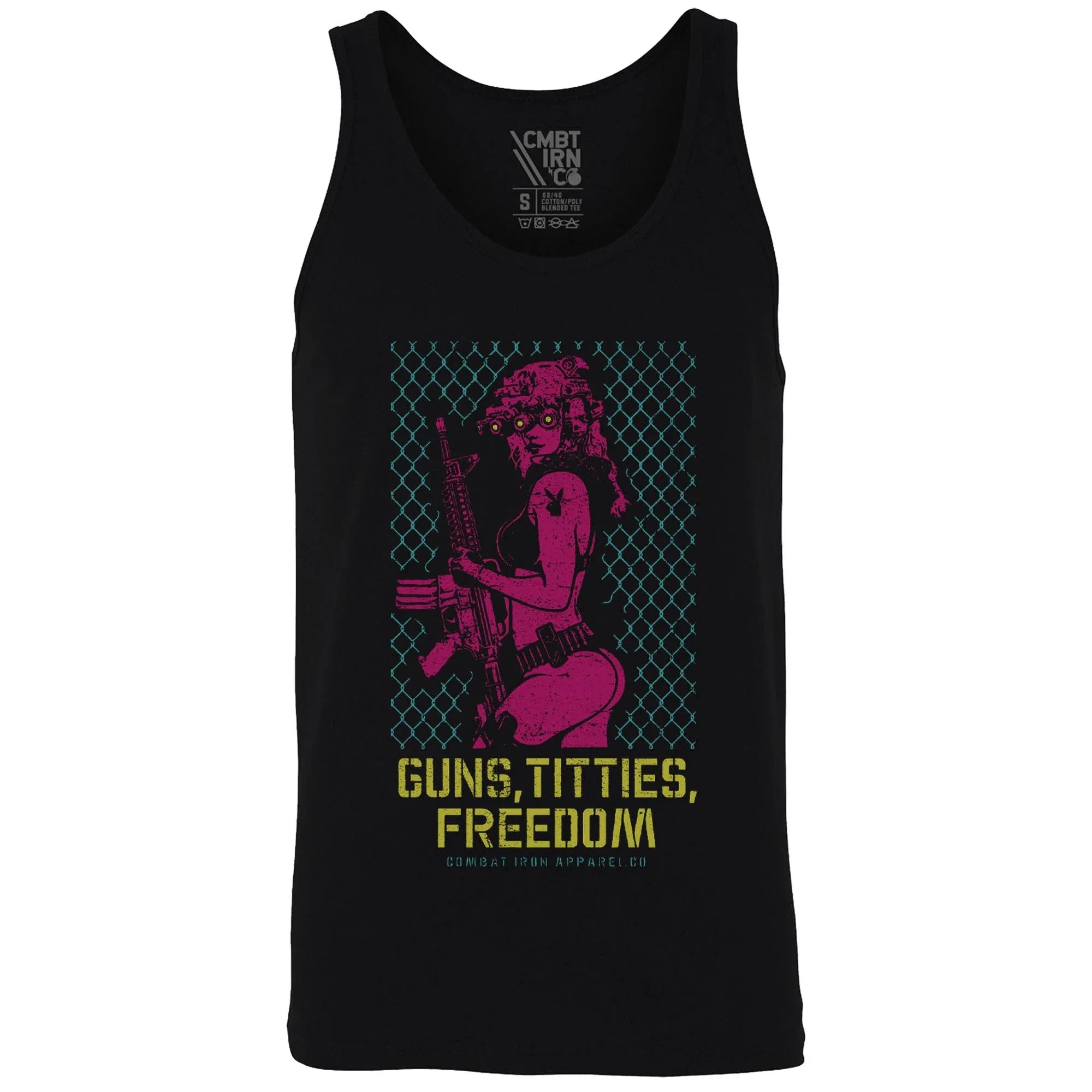 Guns, Titties, Freedom: Tactical Temptation Men's Tank - Combat Iron Apparel Co.