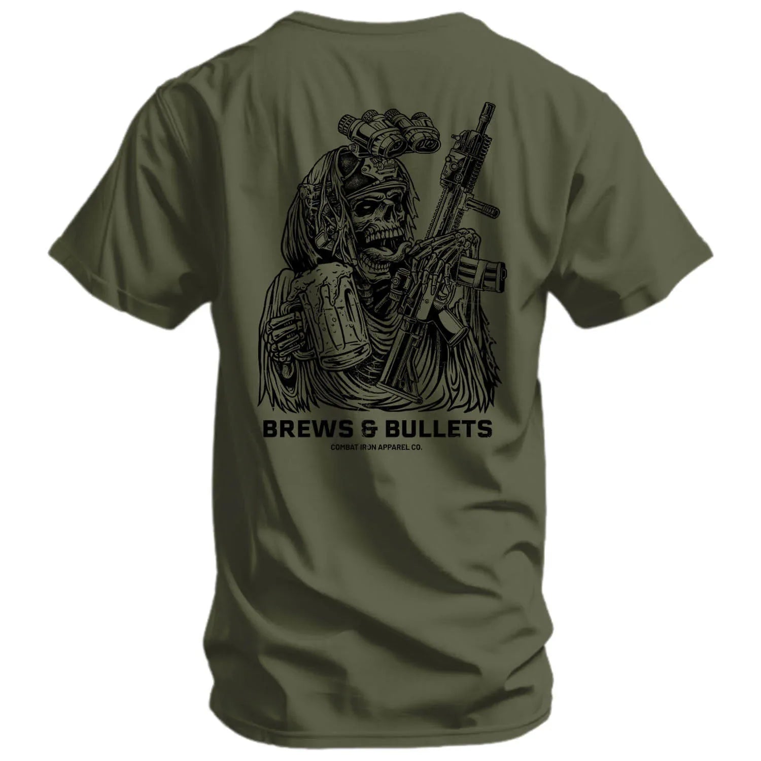 Brews & Bullets Men's T-Shirt - Combat Iron Apparel Co.