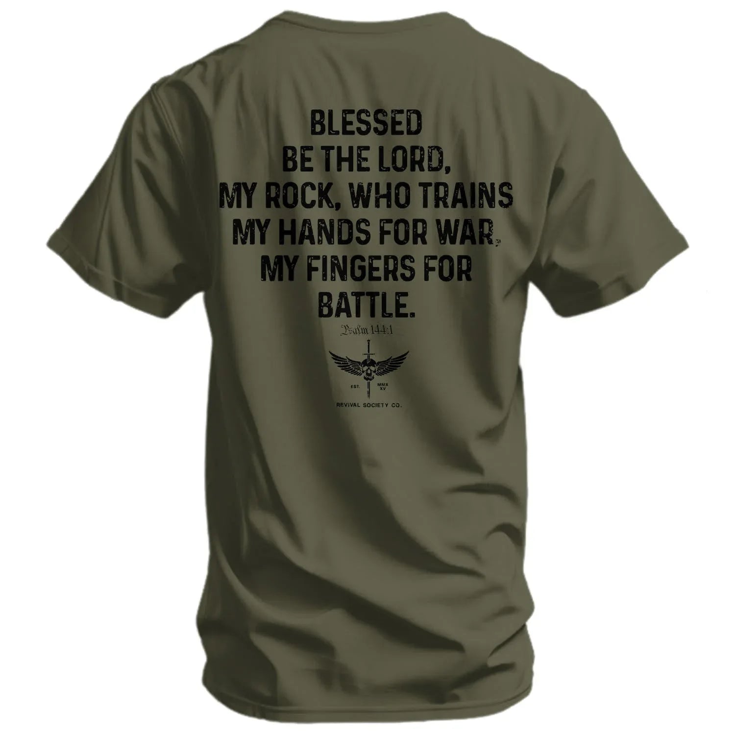 Psalm 144:1 Men's T-Shirt - Combat Iron Apparel Co.