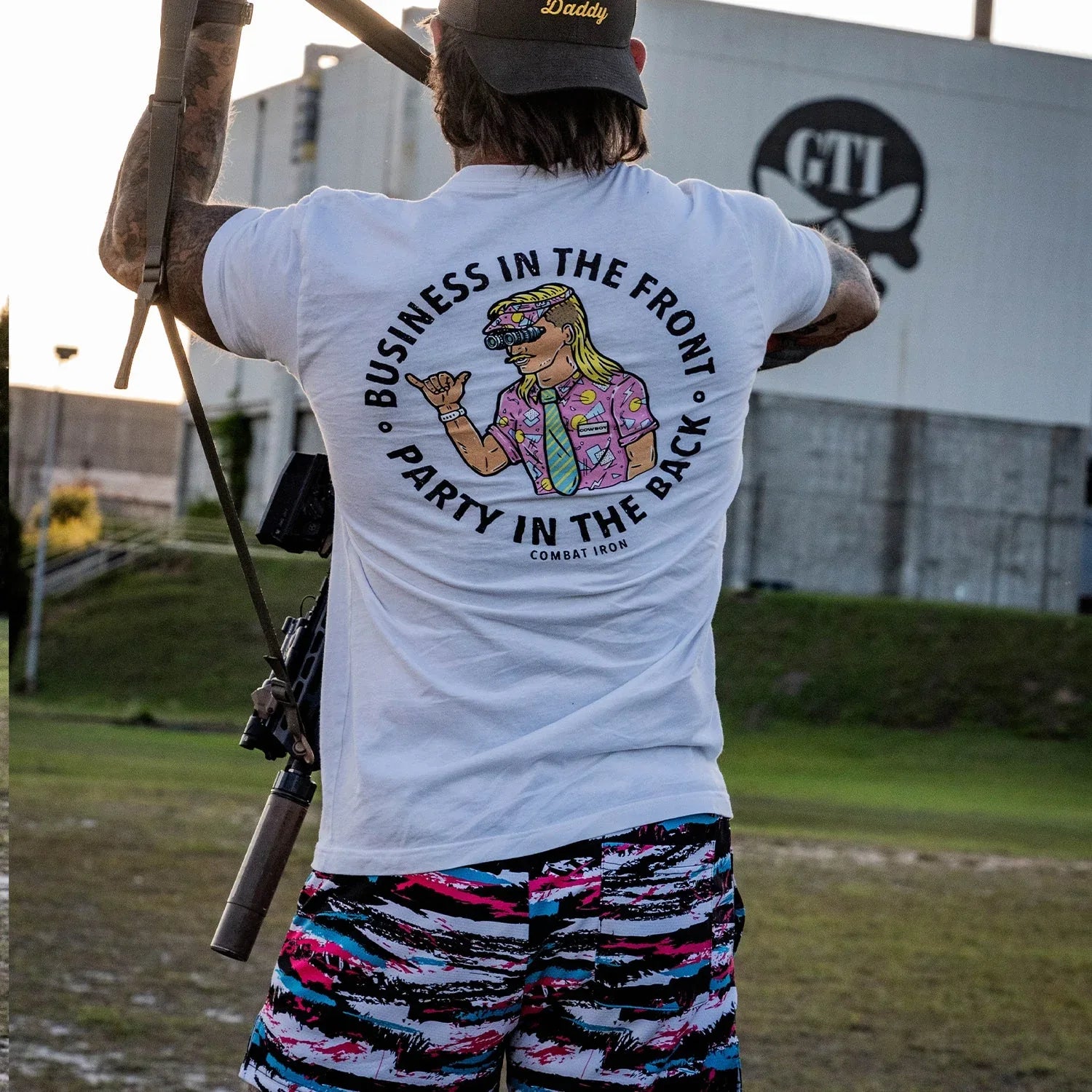 Business In The Front. Party In The Back. Party Men's T-Shirt - Combat Iron Apparel Co.
