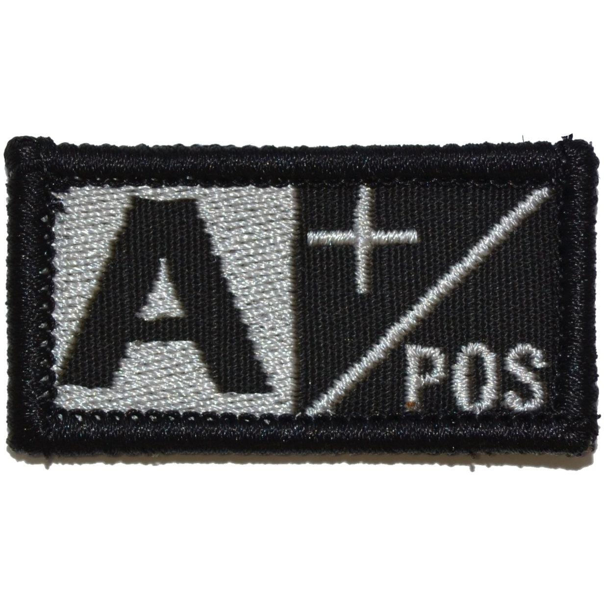 Tactical Gear Junkie Patches Black Blood Type - 1x2 Patch