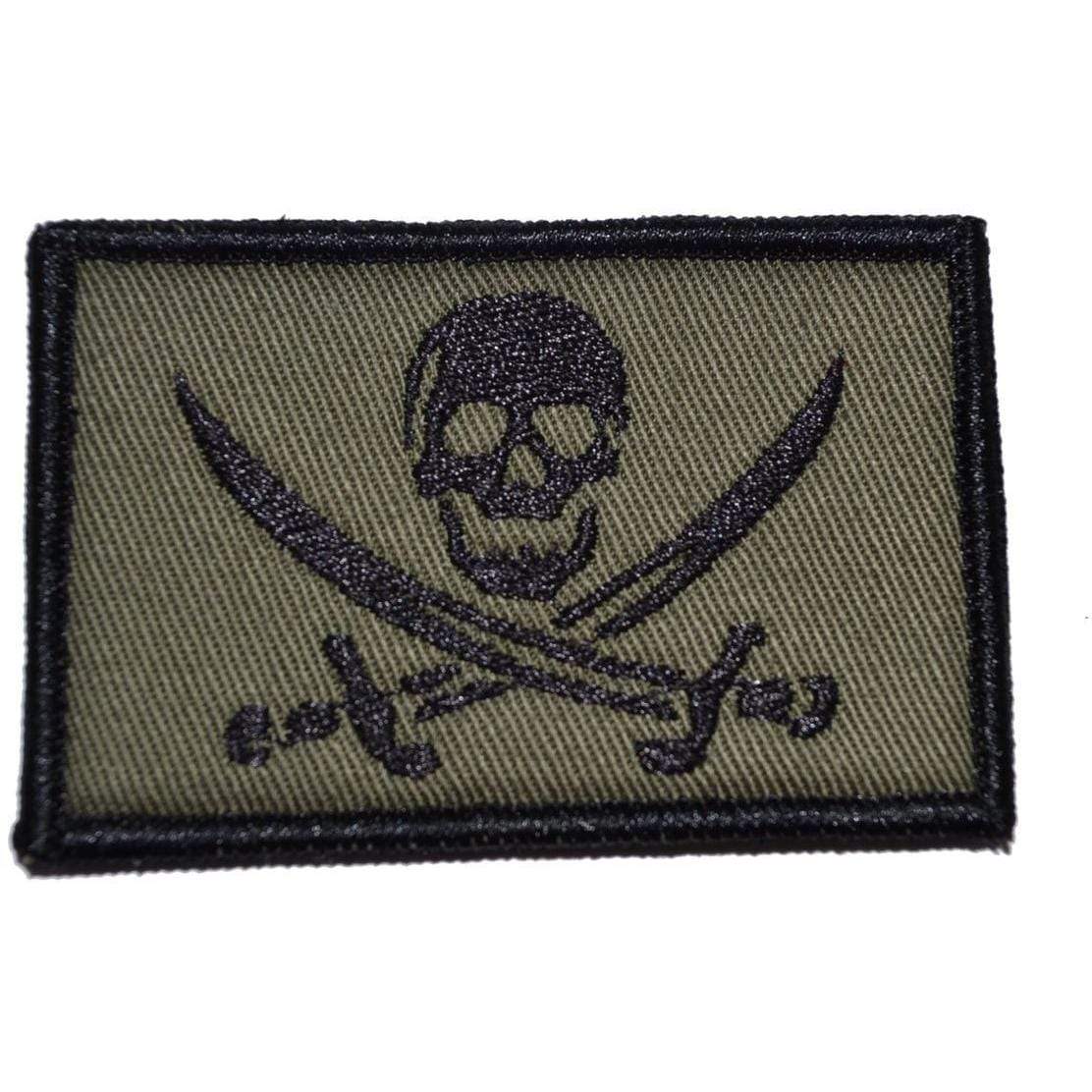 Tactical Gear Junkie Patches Olive Drab Pirate Jolly Roger - 2x3 Patch