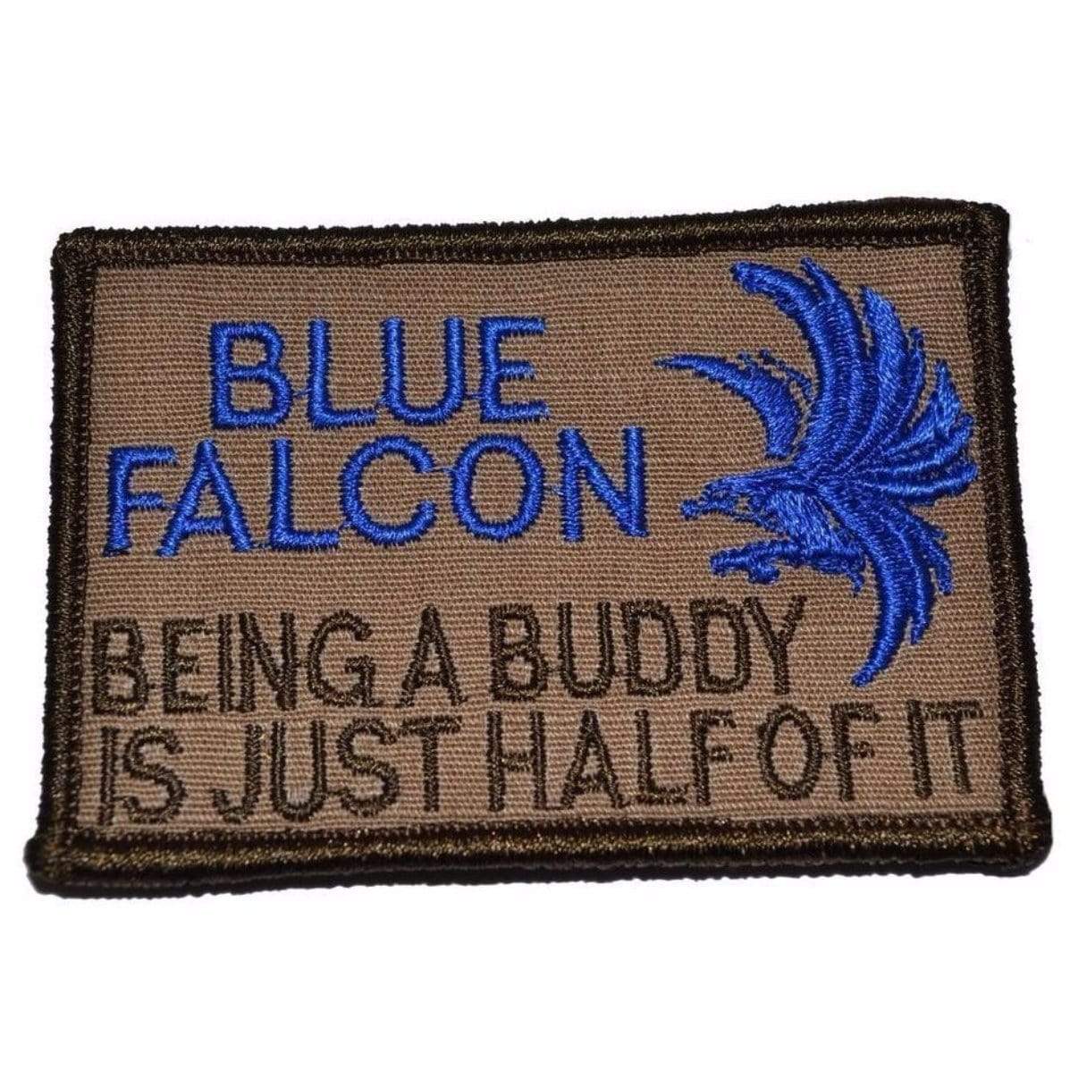 Tactical Gear Junkie Patches Coyote Brown Blue Falcon - 2x3 Patch
