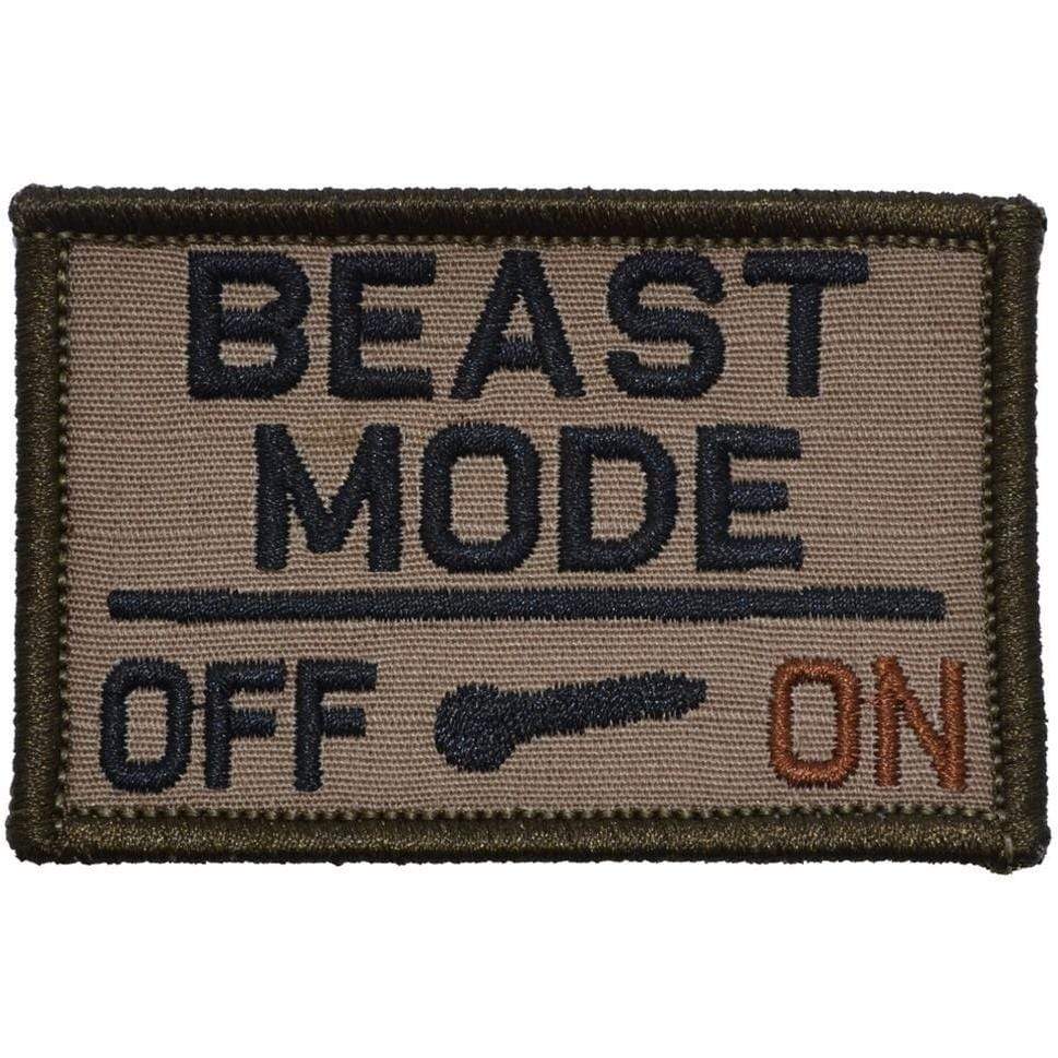 Tactical Gear Junkie Patches Coyote Brown BEAST MODE Activated - 2x3 Patch