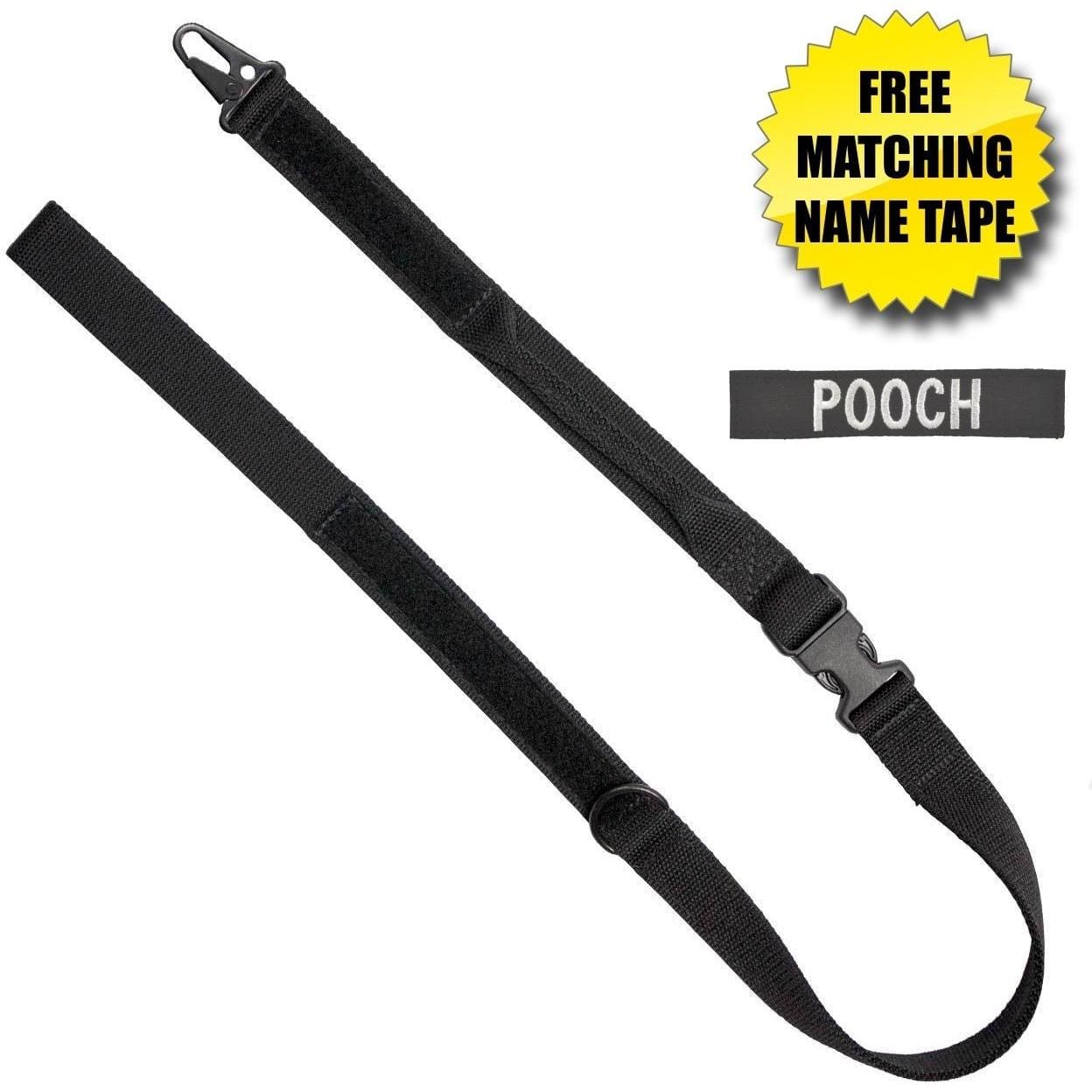 United States Tactical Tactical Gear Black United States Tactical Two-Piece Leash with HK Hook & Quick-Release Buckle