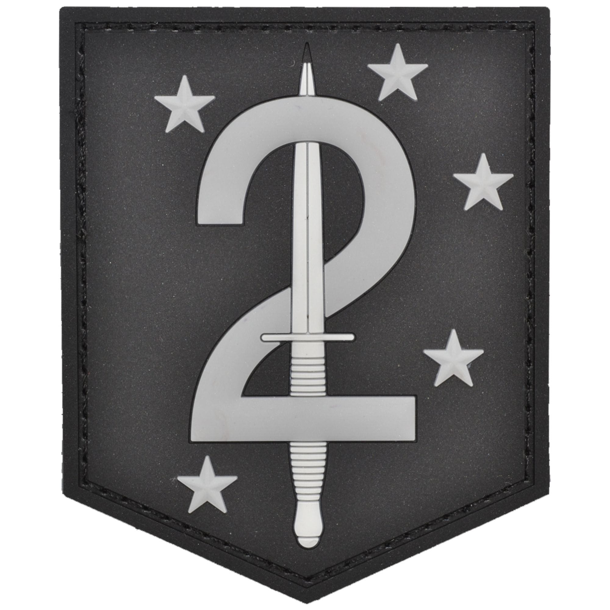 Tactical Gear Junkie Patches Black / Silver 2d Marine Raider Battalion MarSOC - 2.5x3 inch PVC Patch - Multiple Colors