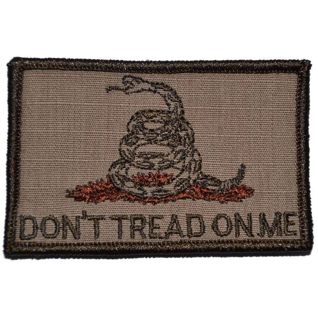 Tactical Gear Junkie Patches Coyote Brown Don't Tread on Me Gadsden Snake - 2x3 Patch