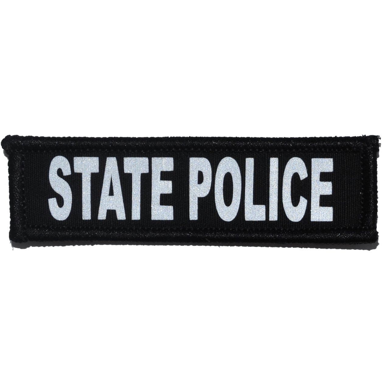 Tactical Gear Junkie Patches Black State Police Reflective - 1x3.75 Patch