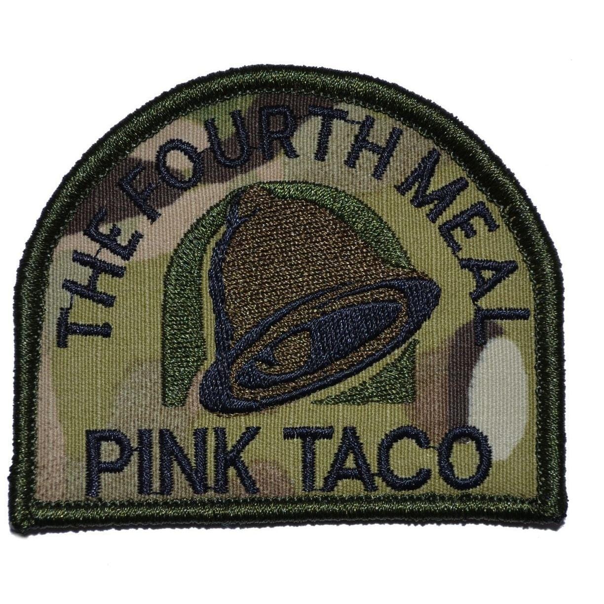 Tactical Gear Junkie Patches MultiCam Pink Taco - The Fourth Meal - 3 inch Arch Patch