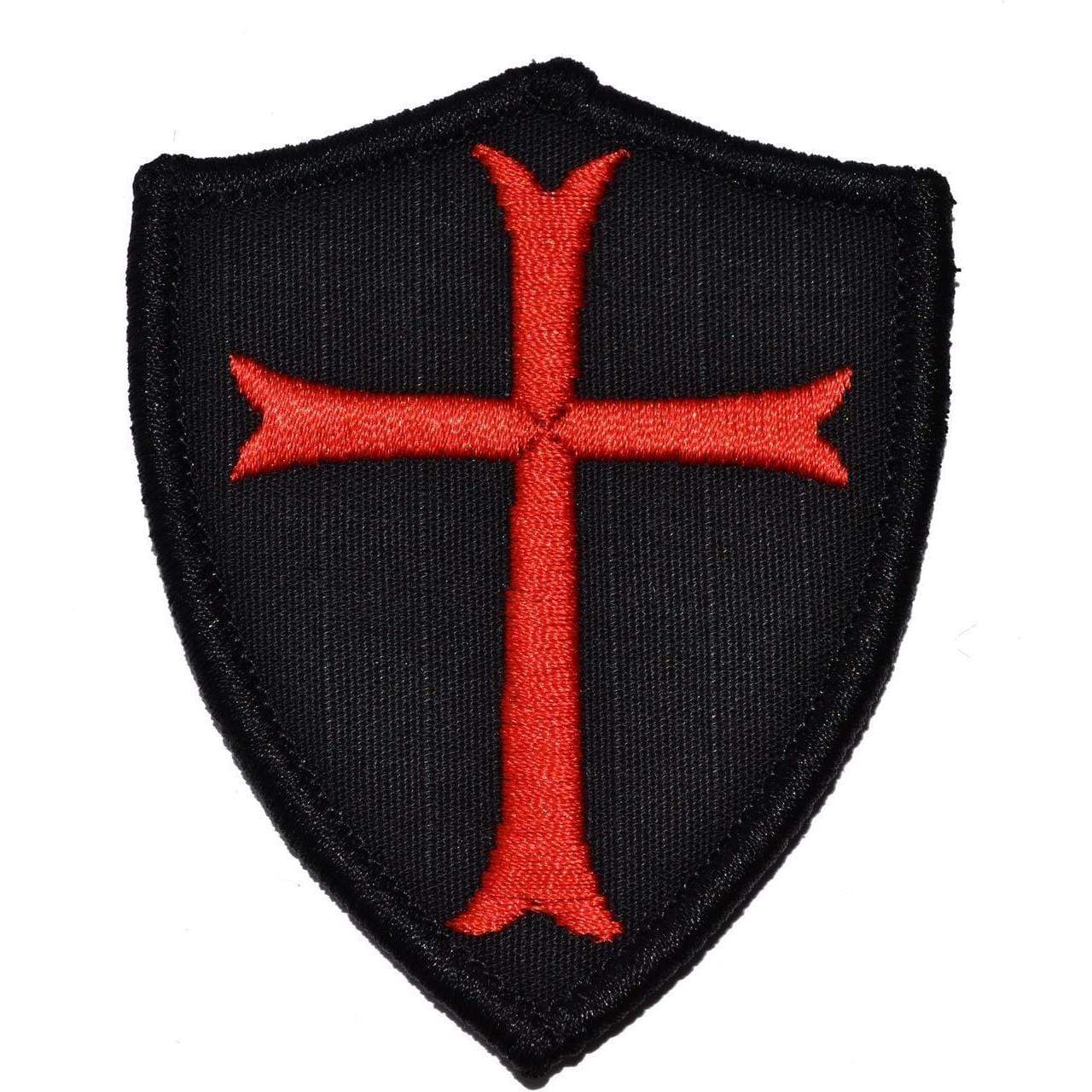 Knights Templar - 2.5x3 Shield Patch Black | Tactical Gear Junkie