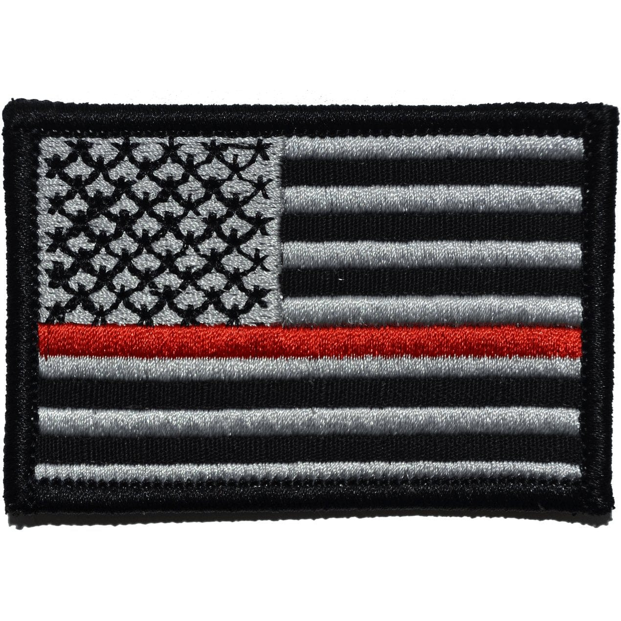 Tactical Gear Junkie Patches Black Thin Red Line Firefighter American Flag - 2x3 Hat Patch