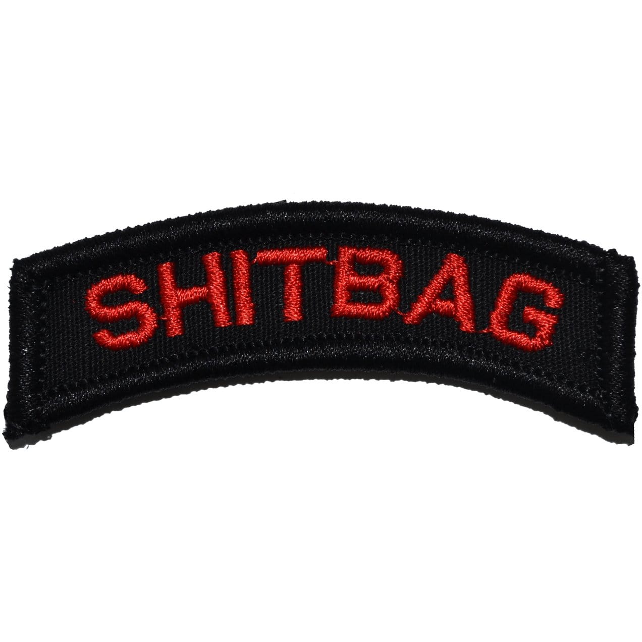 Tactical Gear Junkie Patches Black w/ Red Shitbag Tab Patch