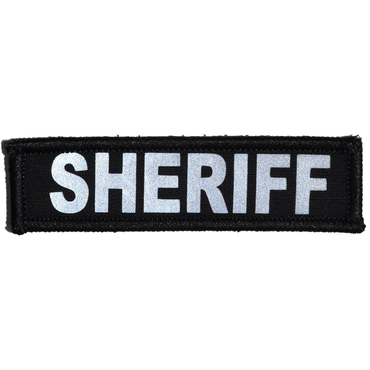 Tactical Gear Junkie Patches Black Sheriff Reflective - 1x3.75 Patch